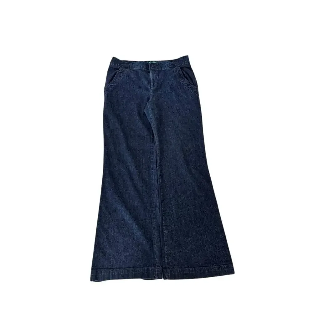 Lilly Pulitzer Palm Beach Jeans Size 10 - Dark Denim Pants-Missing top button